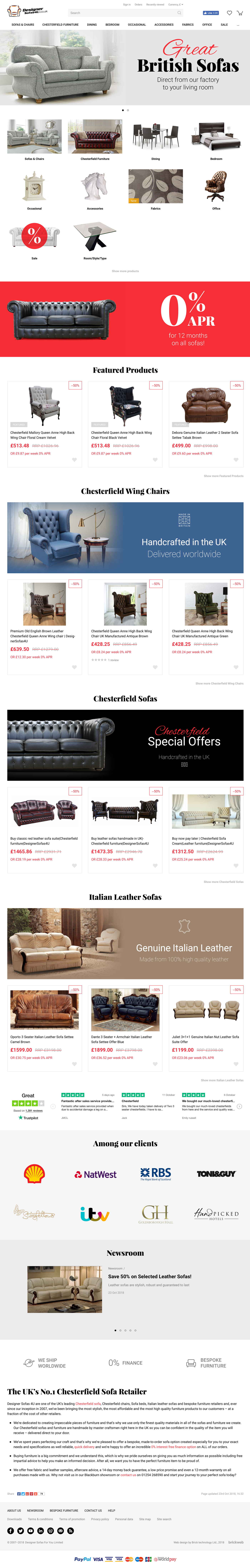 Designer Sofas 4U   Homepage (work Attachment) 